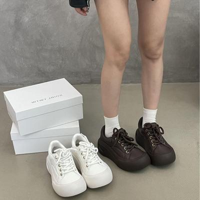 SGIRL TWTW Женские ретро парусиновые туфли на платформе - Легкие, на толстой подошве, повседневные осенние кроссовки