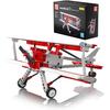 MOULD KING 24049 Mould King Mini Vintage Biplane Building Sets Mini Biplane Building Blocks Toy Airplane Building Kit