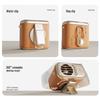 360° Rotating Portable Retro Leather Fan: Waist-Hanging, Bag-Hanging, Desktop Three-in-One Outdoor Cooler