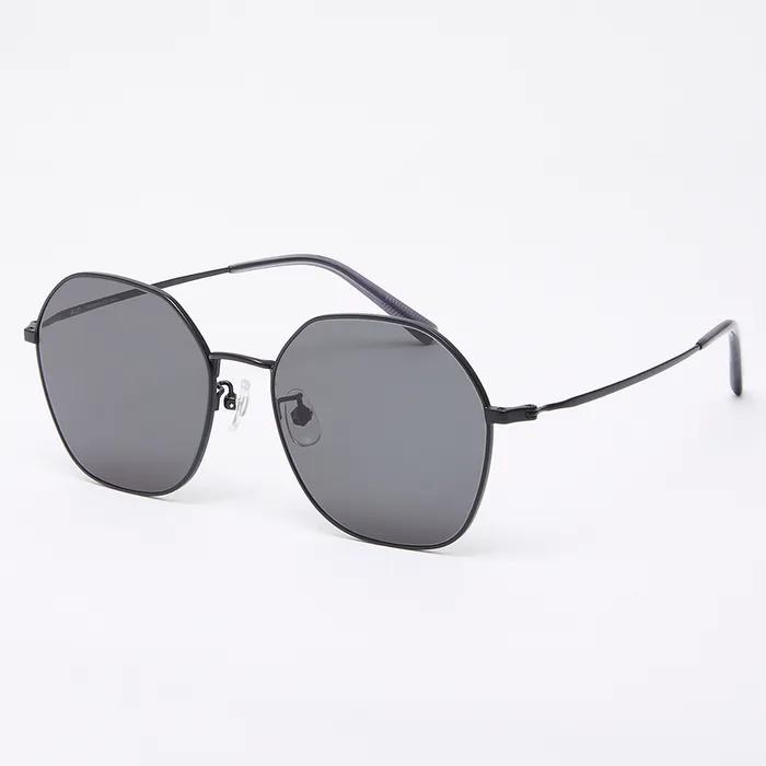 [Air Titanium] AL2503 0909M Air Titanium Шестиугольные Черные Солнцезащитные Очки