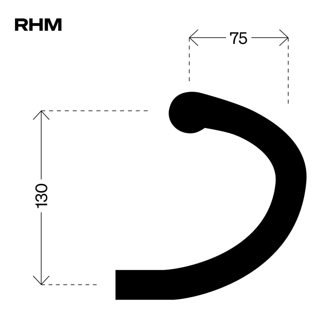 DEDA ZERO 1 RHM BOB Drop Black Gray DZ1BOB40 31.7/400 Handlebars, (Dark Logo),