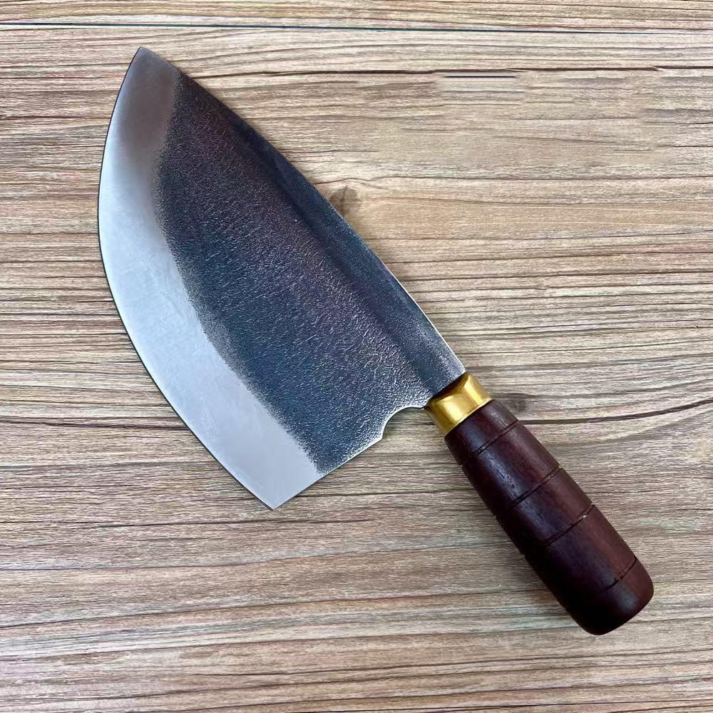 8.5 Inch Chopper Knife Spring Steel Blade Butcher Chopping Handmade Forged Kitchen Knives Chop Bone Meat And Poultry Tools