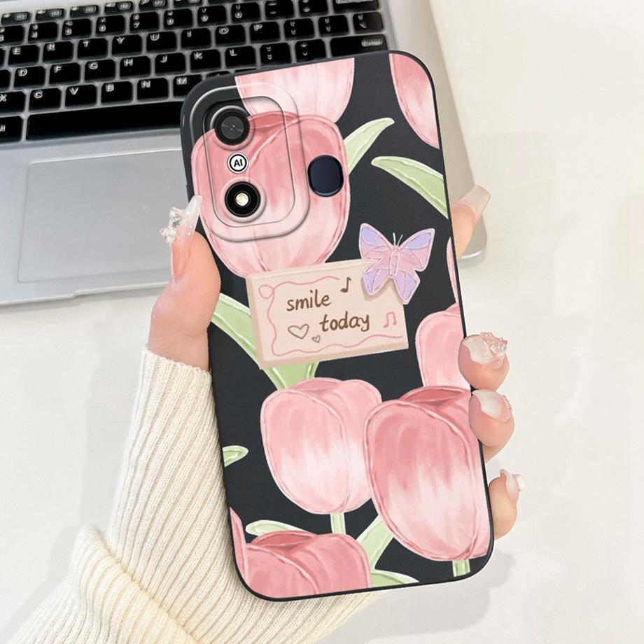 Чехол для Itel A27 A48 A25 A35 Стильный художественный ударопрочный Funda для Itel A60 A60s A70 Мягкий жидкий силиконовый бампер