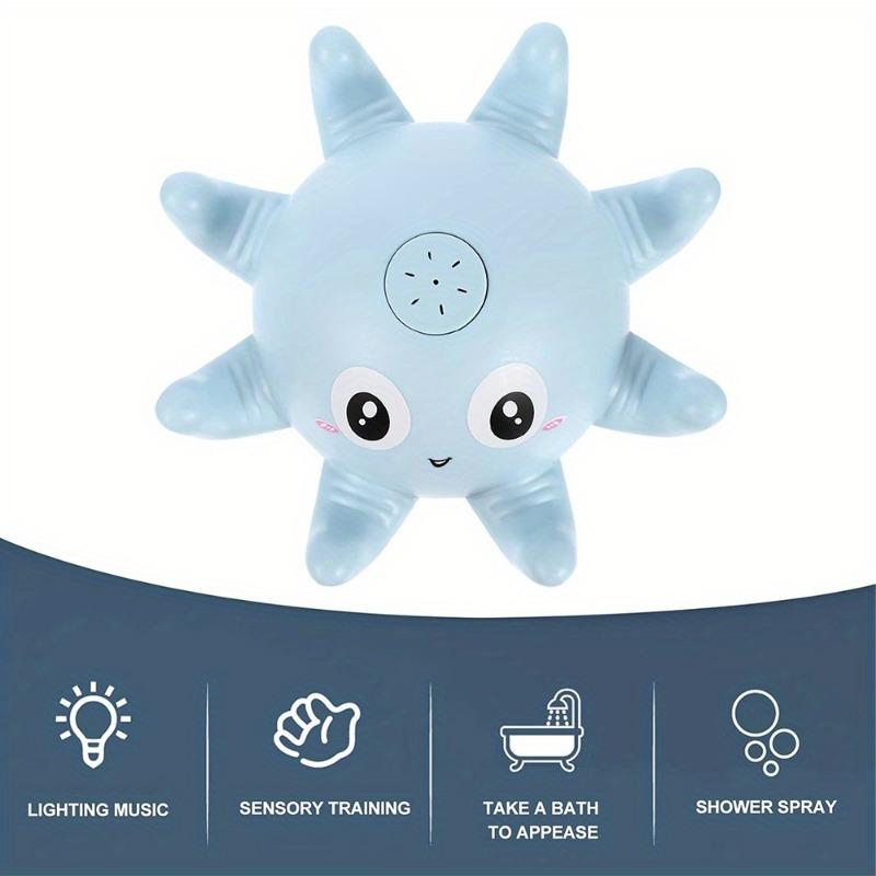 Игрушка для ванной осьминог, игрушка для ванной, игрушка для бассейна с брызгами, игрушка для крытого бассейна. Подходит для 8 сценариев: плавание, помощь при купании, батарея в комплект не входит