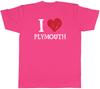 I Love Plymouth Unisexs TShirt Britains Ocean City Waterfront Tee Gift