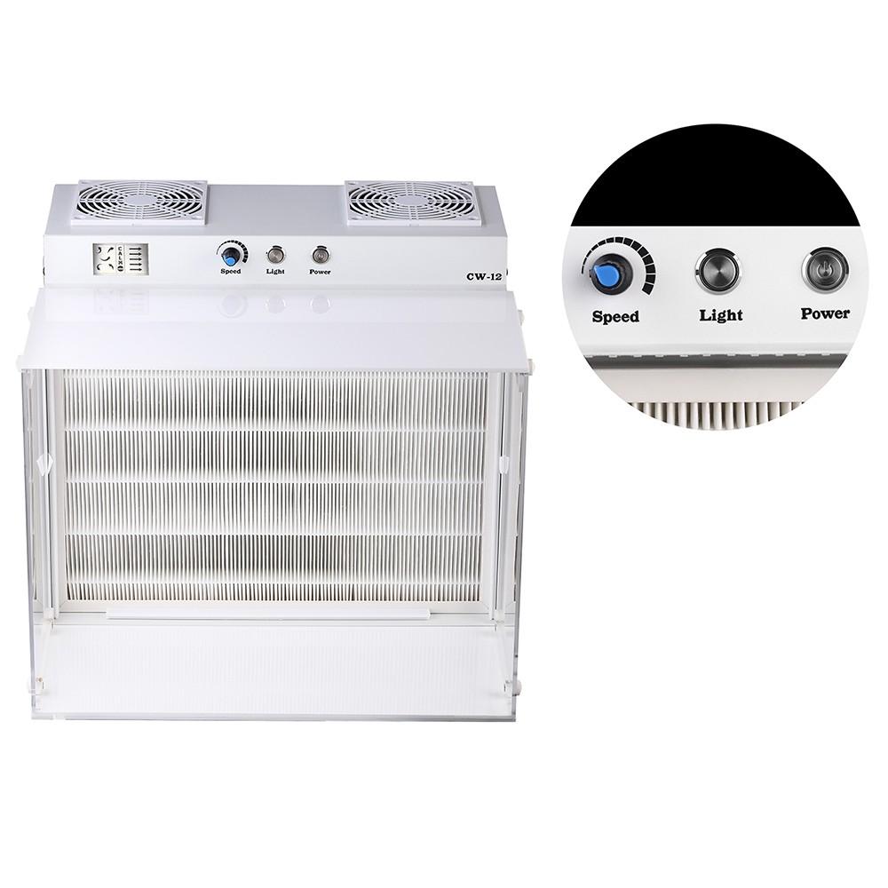 LTQ VAPOR CW-12 Ламинарный вытяжной шкаф, 17"x13" FFU Блок фильтрации вентилятором для инокуляционного бокса для лаборатории, чистого помещения