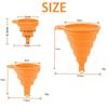 1PC Silicone Collapsible Funnel, Foldable Engine Oil Funnel, Portable Liquid Funnel for Cooking, Wine, and Auto Fluid Changes