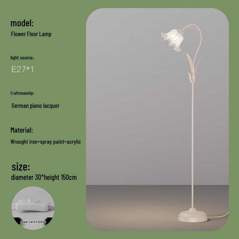 Romantic Pastoral Flower Bedside Lamp for Cozy Bedroom Atmosphere