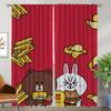 Blackout Curtains for Living Room L-line Friends Home Interior Curtains 2 Pieces Partition Tulle for Bedroom Shades Curtain