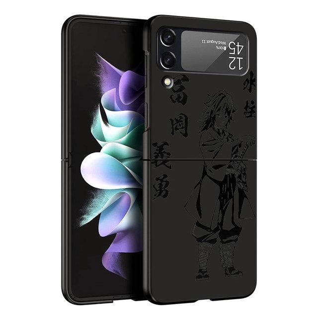 Чехол для Samsung Galaxy Zflip3 Zflip Z Flip 3 Z Flip 4 5g Flip3 Жесткий ПК аниме Kurama Demon Slayer Shell противоударный чехол