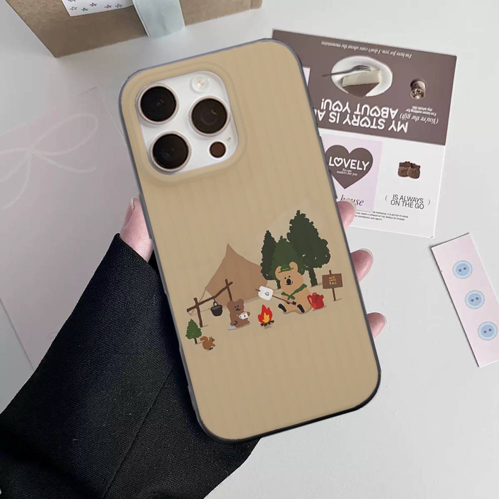 Cute Bear Quokkas Magsafe For IPhone 16 15 11 12 13 14 17 Pro Max PLUS Pro Soft Corrugated Silicone Back Phone Case