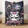 1pc Kuromi Cute Cartoon Character Home Decor Blanket - Seasonal Universal Comfortable Washable Gift for All Ages, Perfect for All Family, Av
