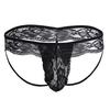 Men Underpants Hollow Out Lace Thin Low-waist Jockstraps Pouch Male Panties Gay