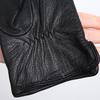 High Quality Touch Screen Men's Gloves Deerskin Grain Wool Lining Warm Winter Leather Gloves 8001N