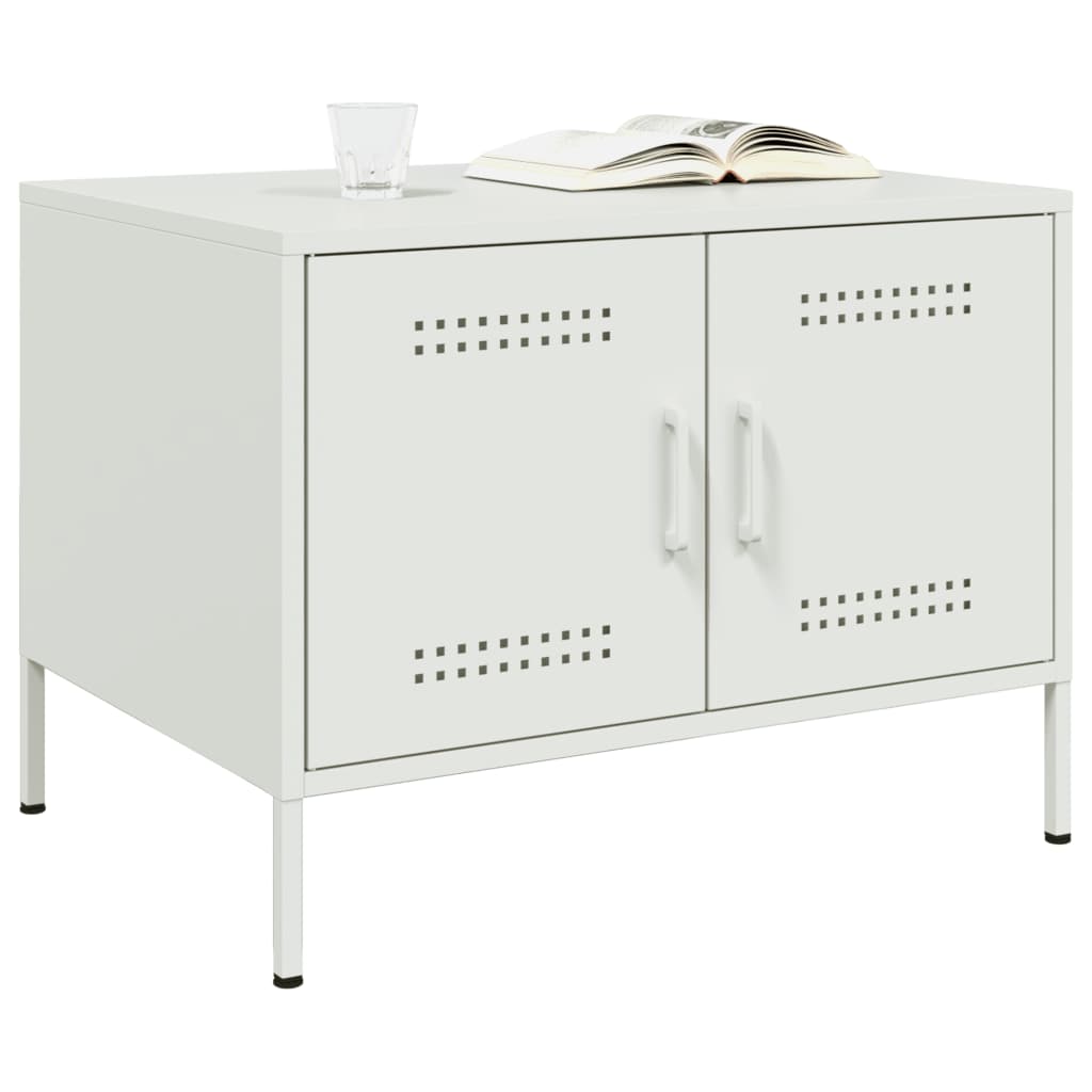 White Coffee Table 68 x 50 x 50.5 cm Steel