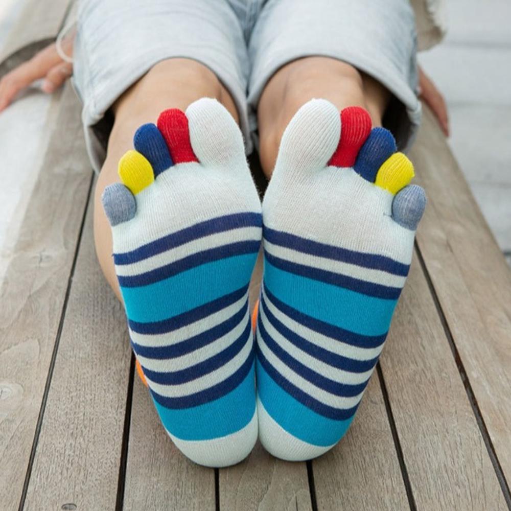 1 Pair of Cotton Five Finger Socks EU39-44 No Show Ankle Socks Male Short Socks Spring Summer