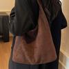 Autumn and Winter New Suede Bag Casual Retro Fashion Shoulder Bag Women Large Capacity High Sense Commuter Tote Bag Women