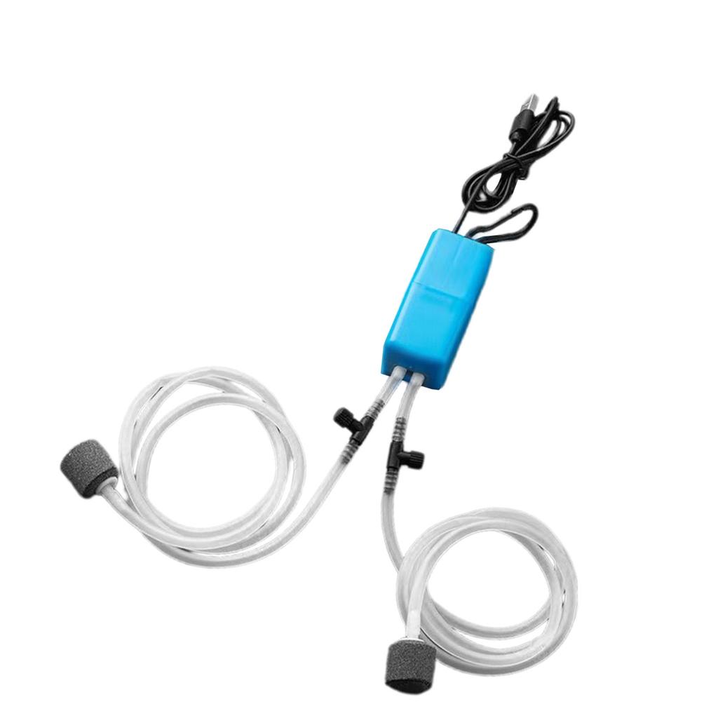USB Рыбная Кислородный Насос Портативный Бесшумный Двойной Выход Кислород для Рыбалки Насос для Домашнего Аквариума