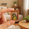 Decorative Animal Magnet Abstract Frog Refrigerator Magnet, Framed Hairstyle Fridge Kitchen Appliance Decor Home Office Decoration Party Favors Frame