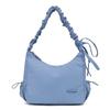 Niche Design Drawstring Pleated Bag Solid Color Light and Cute Versatile Shoulder Bag