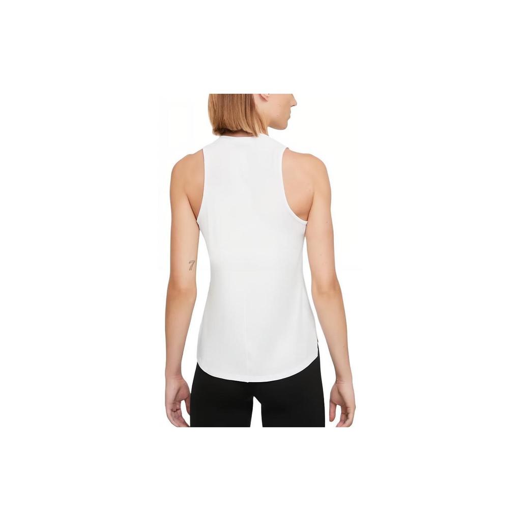 Nike Dri-FIT One Luxe однотонный круглый вырез майка женская топы белый DD0616-100