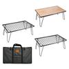CAMPING MOON Field Camping Rack Folding Rack Made of Black Plated Steel with Storage Bag Main Unit 3 Top Plate Full Set Multi-Rack T-230 Pieces/Bamboo