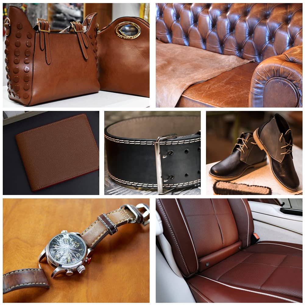 Набор для кожевенного ремесла Dennty, инструменты для кожевенного ремесла, 41 предмет, швейный набор, игла и нитка для кожи, колесо для обрезки кожи, шило, сверление кожи