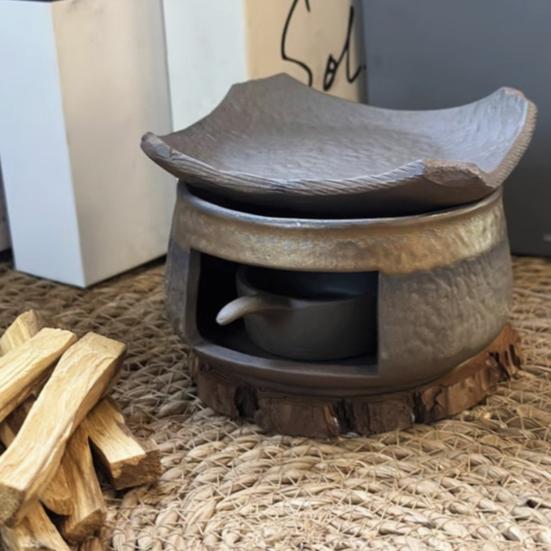 Керамическая грелка для чая, аромадиффузор для свечей для нагревания чайника, домашний офис, декор для медитации, ретро