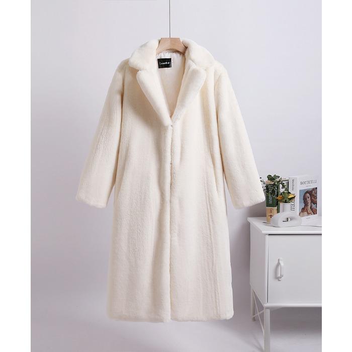 Зимнее женское пальто, свободное пальто средней длины, женское пальто с воротником для волос