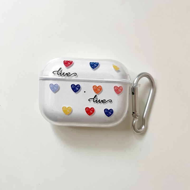 Прекрасный красочный защитный чехол с сердечком для AirPods 1 2 3 airpods pro airpods pro 2, чехол с защитой от падения для наушников Bluetooth