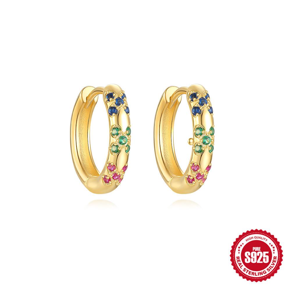 Серьги-пряжки для ушей S925 Sterling Silver с бриллиантами Love Chain Luxury