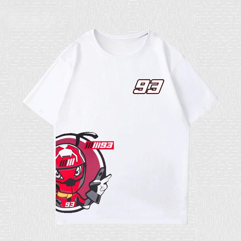 2025 Summer New MOTO93 Men Marquez Motorcycle Memorial T-Shirt Racing Suit Motorcycle Suit Cotton Short-sleeved Unseix T-shirt