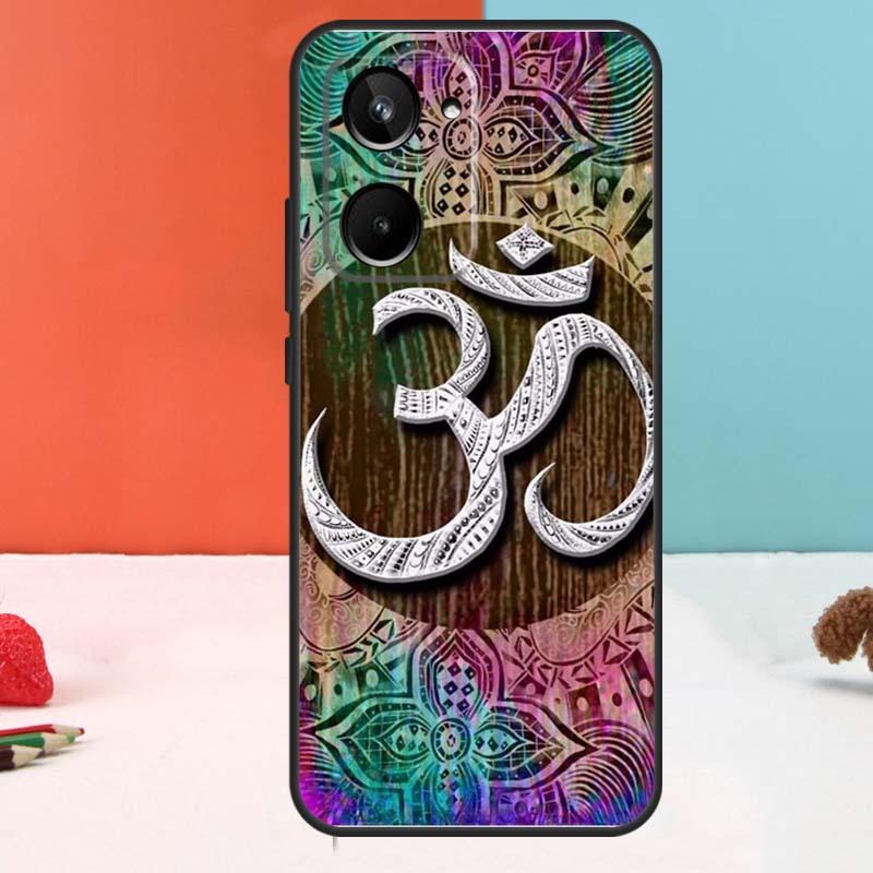 Aum om Namaste Symbol Zen Yoga For Realme C67 C75 C71 C55 C53 C61 C33 C63 C51 10 11 12 13 14 15 Pro Plus C65 GT7 Pro Case