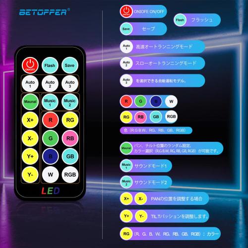 BETOPPER 7x8W RGBW DMX512 Moving LED Stage Light with Remote Control, 7 Color Conversion, 9/14CH Disco Light for Parties, High-Speed ??Rotation, High