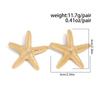 Серьги-гвоздики Summer Beach Ocean Exaggerated Star Star Персонализированные модные серьги-гвоздики Vacation с имитацией жемчуга и морской звездой из металла для женщин и девушек