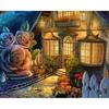 Diy Diamond Embroidery Light Hut Rose Diamond Painting Cross Stitch Full Square Rhinestone European