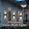 Солнечный уличный светодиодный прожектор, водонепроницаемый настенный светильник на солнечной батарее, светильник вверх и вниз для крыльца, сада, двора, улицы, балкона, украшения