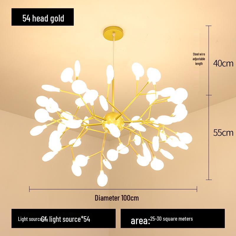 Люстра Светлячок: Современное скандинавское роскошное освещение для гостиных, спален и ресторанов