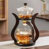 High Borosilicate Glass Magnetic Teapot – Semi-Automatic, Heat-Resistant Kung Fu Tea Set