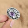 Sterling Silver African Amethyst Gemstone Birthday Boho Promise February Ring