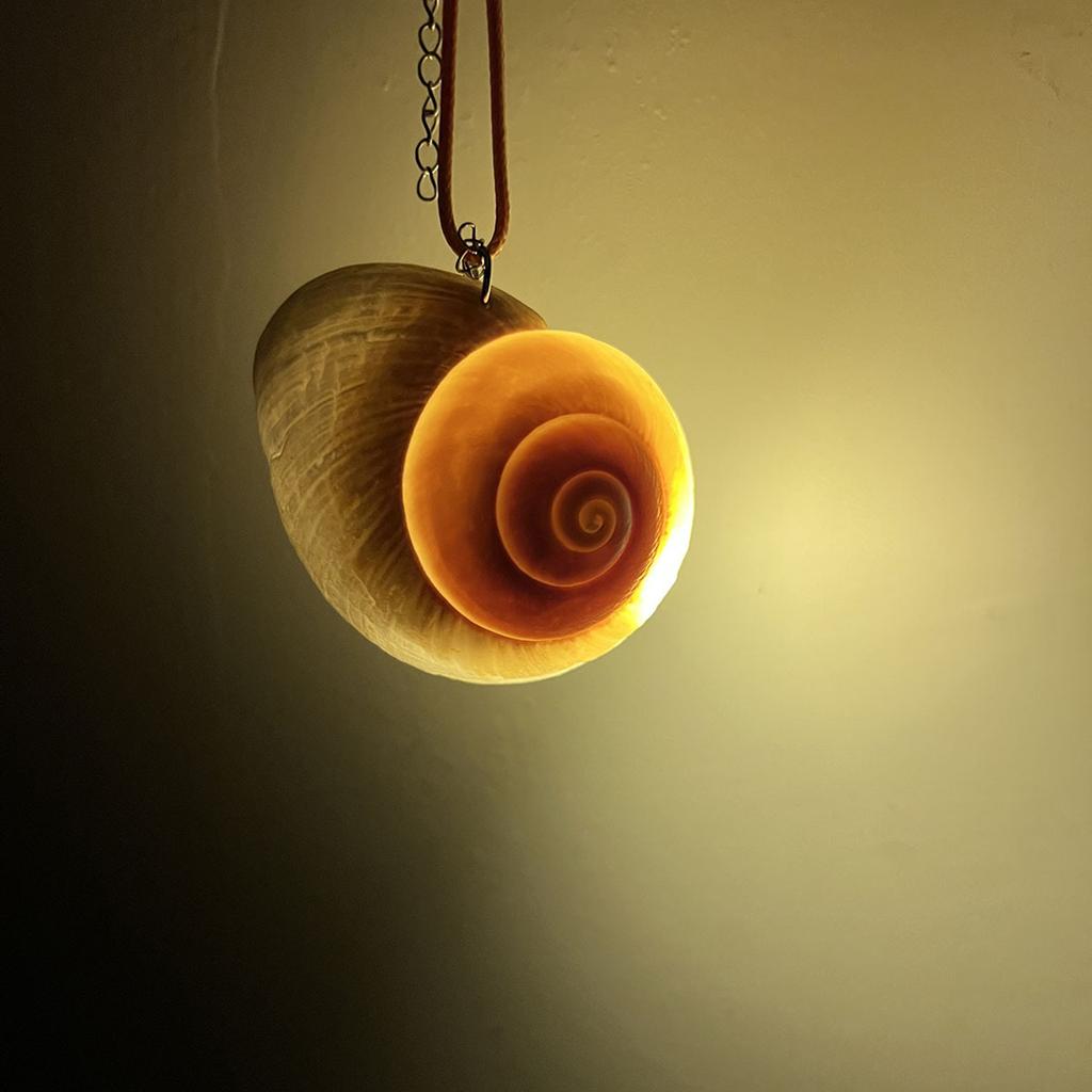 Уникальный светящийся кулон в виде морской раковины на прочной веревочной цепочке-чокере для модного дополнения повседневного образа