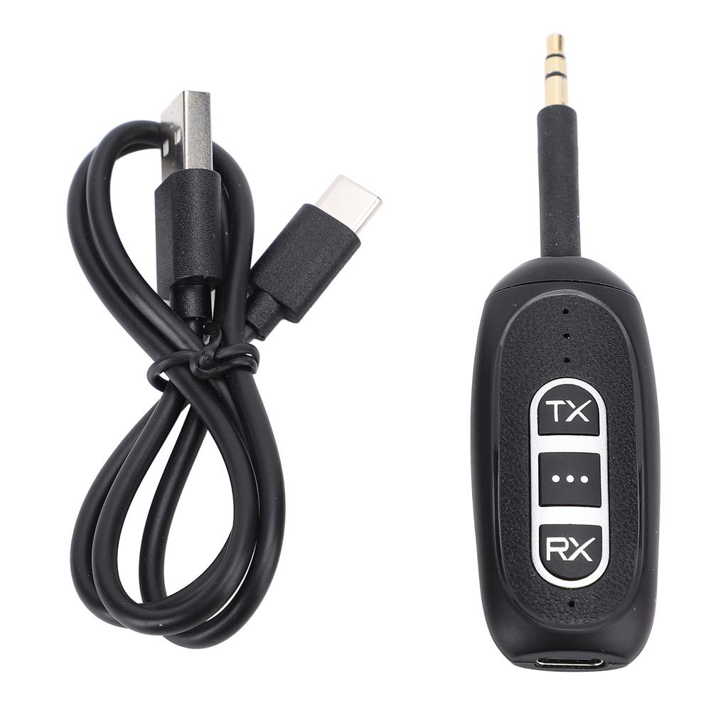 Wireless Ble Adapter BT 5.4 Low Latency Receive Transmit Adapter with 3.5mm AUX Jack for Phone