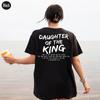 Футболка большого размера Dauthter of the King, свободная футболка на христианской основе, вдохновляющий женский повседневный хлопковый эстетический топ