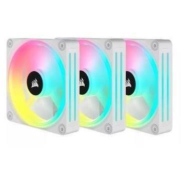 Вентилятор для ПК - CORSAIR - Серия QX RGB - iCUE LINK QX120 RGB WHITE - 120 мм - Стартовый комплект