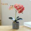 Искусственное растение в горшке, искусственная орхидея-мотылек, бонсай, настольный искусственный фаленопсис, цветы для домашнего обеденного стола, украшения офисного стола