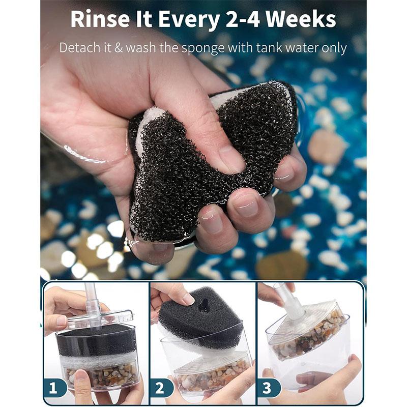 Multi-Layer Media Pneumatic Fish Tank Filter Aquarium Corner Sponge Filter Quiet Betta Fry Shrimp And Small Fish Bio Foam Filter