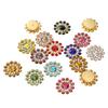 Plastic Spray Plated Snowflake Circular Gold Dot Diamond Sewing Tool Decorative Button Scrapbooking Garment DIY Apparel Accessories