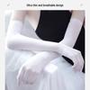 Seamless Five-Finger Thin Transparent Lingerie Sun Protection Silk Gloves - Anti-Snagging Long White Etiquette Gloves