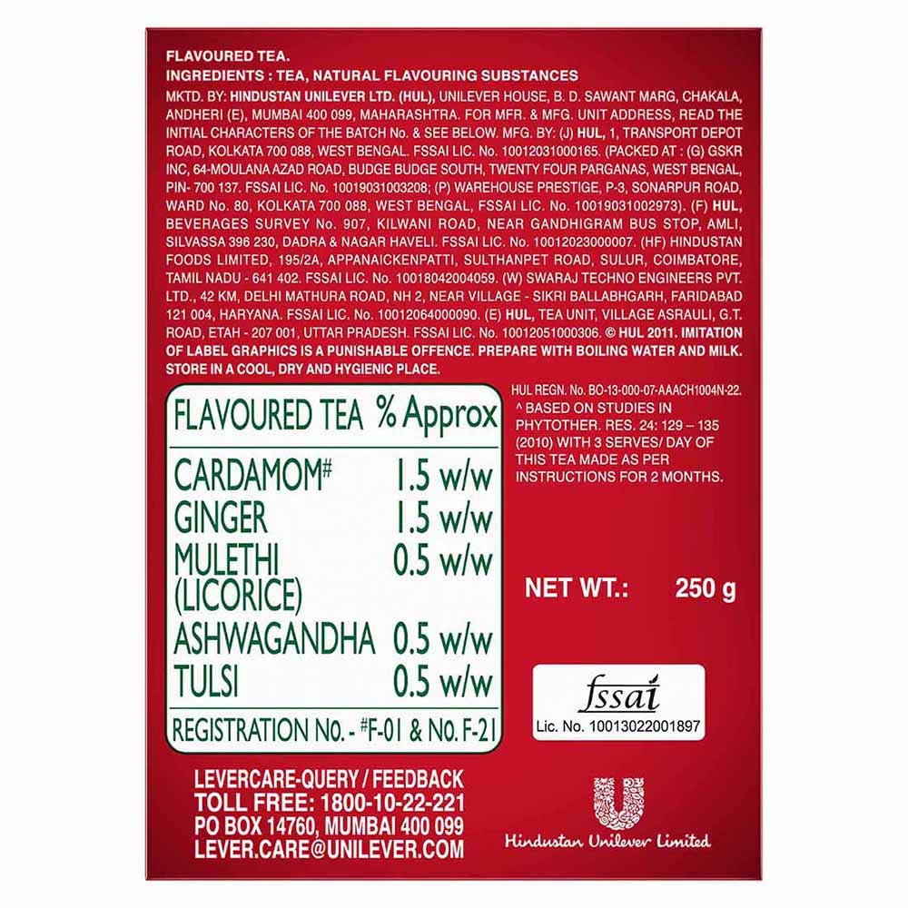 Чай Brooke Bond Red Label Natural Care 250 г Упаковка 1 С 5 аюрведическими ингредиентами для иммунитета