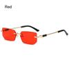 New Rimless Sunglasses For Women Men Trendy Frameless Rectangle Sun Glasses Retro Shades Fashion Travel Uv400 Eyewear